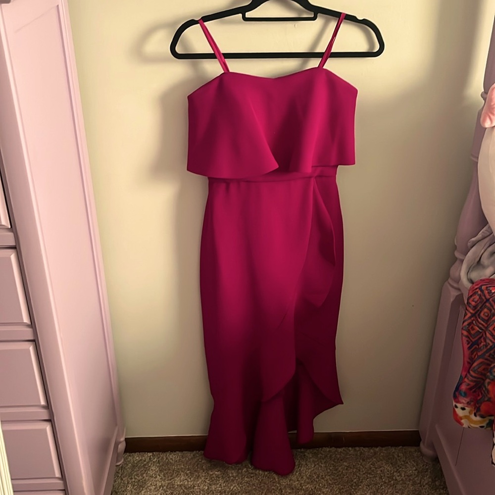 Xscape Dress XS sweetheart pink  strapless high low gown